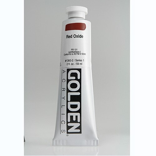 Golden, Heavy Body, Acrylic, Paint, 2oz, Red Oxide